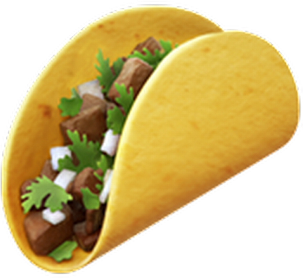 Taco Emoji Whatsapp Food Mexico Comida Mexicano Mexican - Taco Emoji Transparent (1024x1024), Png Download