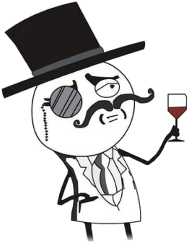 Movie Monocle - Monocle Meme (500x500), Png Download