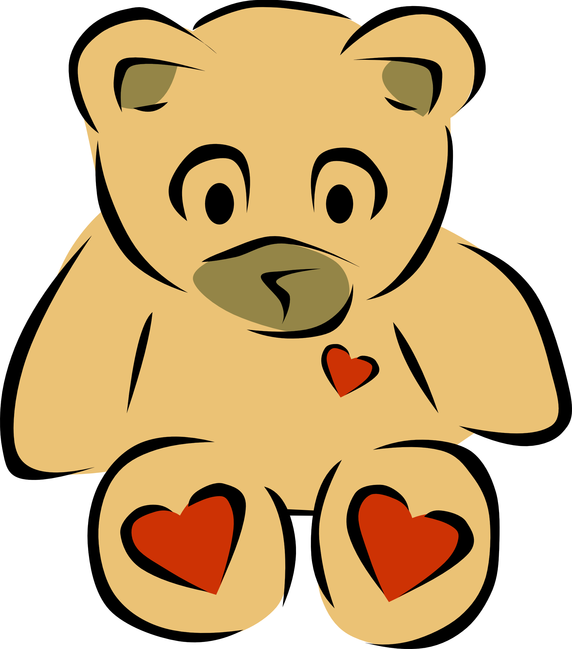 Christmas Polar Bear Clipart - Teddy Bear Clip Art (1331x1511), Png Download