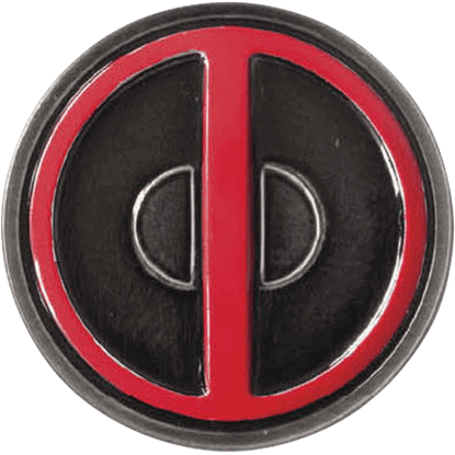 Colored Deadpool Logo Lapel Pin - Deadpool Lapel Pin (415x415), Png Download