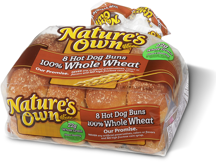 100% Whole Wheat Hot Dog Rolls - 100 Whole Wheat Buns (890x1000), Png Download