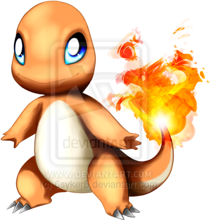 Charmander - Cartoon (600x446), Png Download
