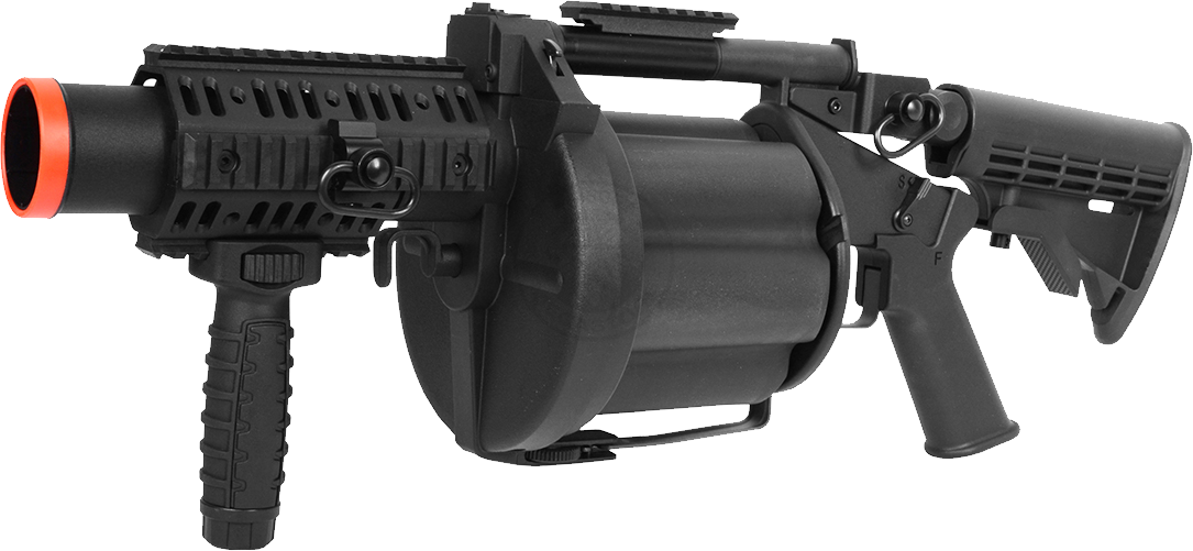 Air Soft Grenade Launcher Png Png Image - Grenade Launcher Airsoft Pistol (1085x501), Png Download