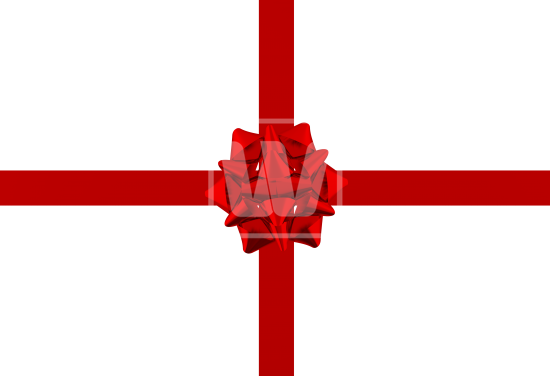 Red Bow Ribbon - Clip Art (550x376), Png Download