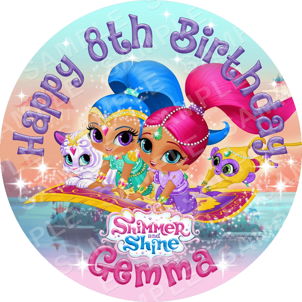 Shimmer And Shine - Shimmer And Shine Birthday Invite (600x600), Png Download