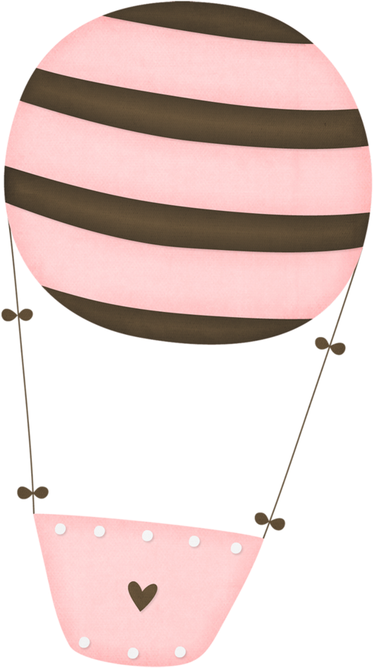 Hot Air Balloon Clipart Light Pink - Dibujo Globo Aerostatico Png (683x1024), Png Download