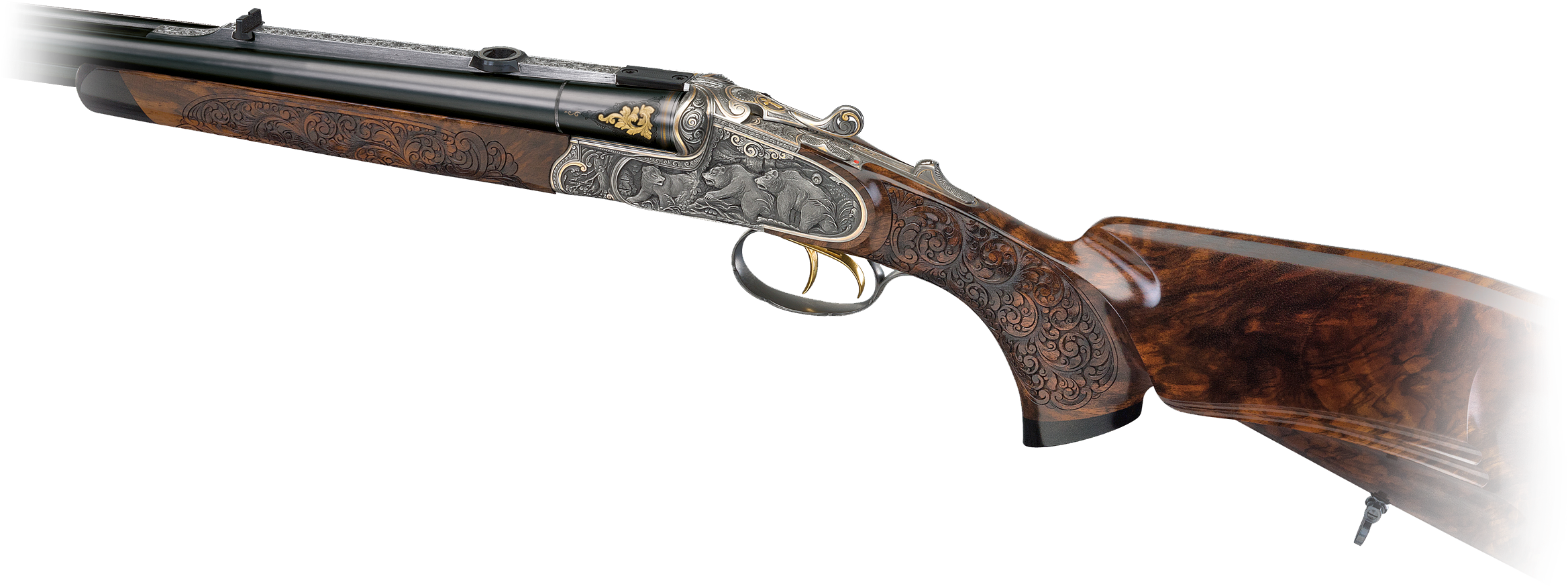 Rifle - Krieghoff Neptun Primus Drilling (2362x974), Png Download