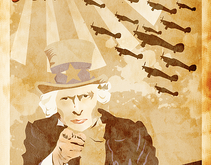 World War Ii Poster By Ricanfx-d4z616g - Illustration (417x326), Png Download