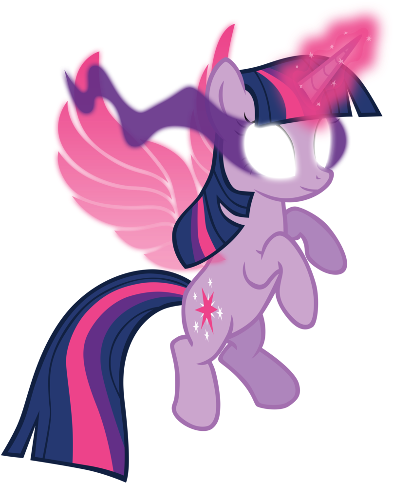 Banner Freeuse Download Artist Nonamepaper Glowing - My Little Pony Twilight Magic (811x1024), Png Download