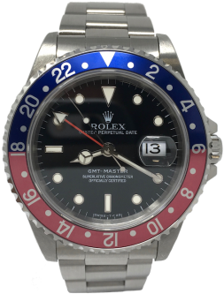 Rolex Gmt-master Stainless Steel Blue And Red 'pepsi' - Rolex 18k Yellow Gold/stainless Steel Gmt-master Ii (350x350), Png Download
