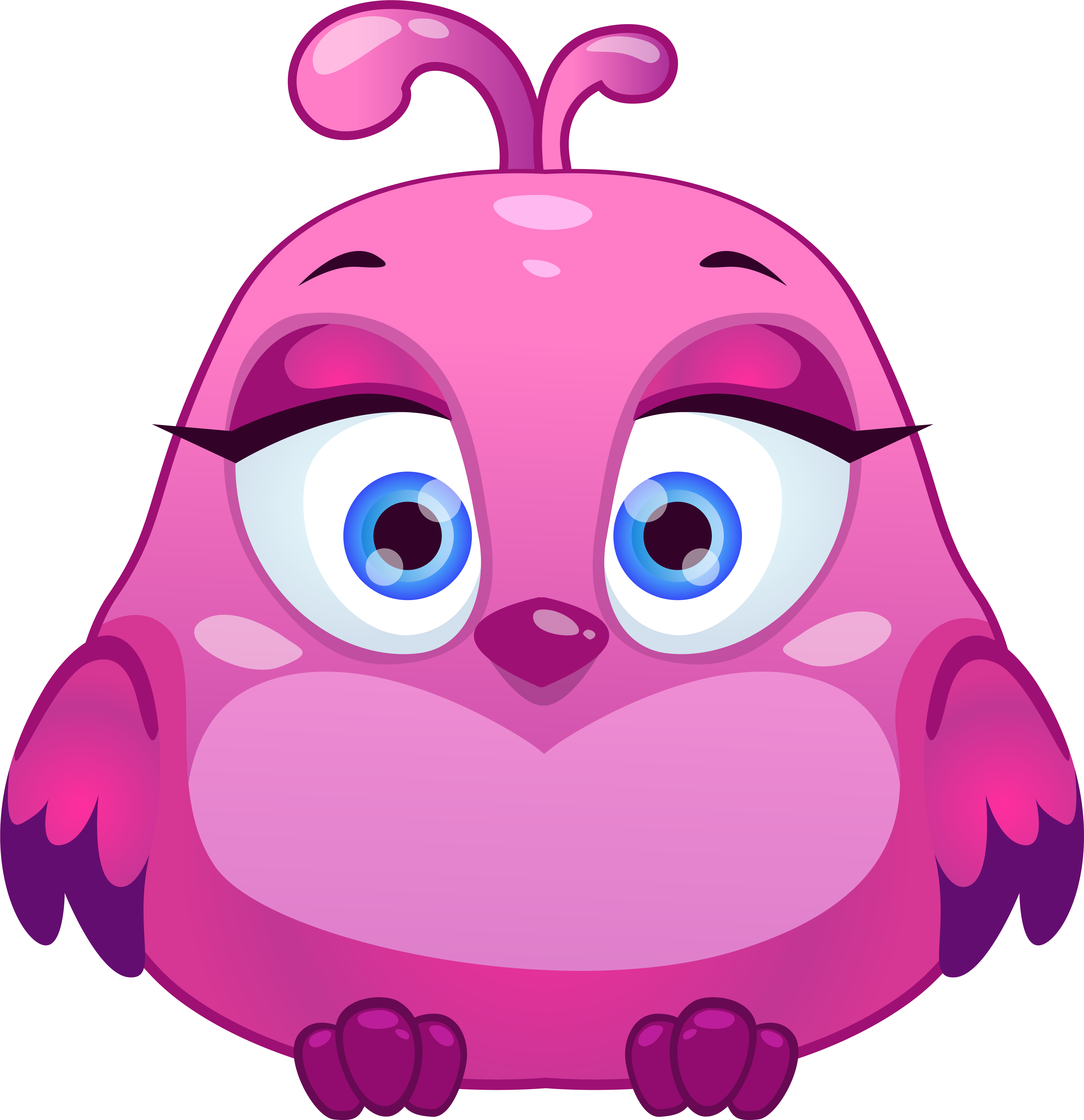 View Full Size - Cute Bird Clipart Png (5994x6196), Png Download