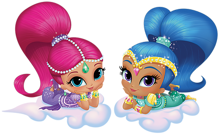 Shimmer And Shine Clipart Pink - Clipart Shimmer And Shine (457x297), Png Download