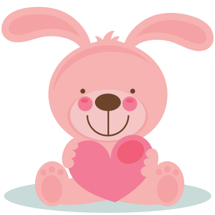 Cute Valentine Bunny Scrapbook Cuts Svg Cutting Files - Valentine Bunny Clip Art (432x432), Png Download