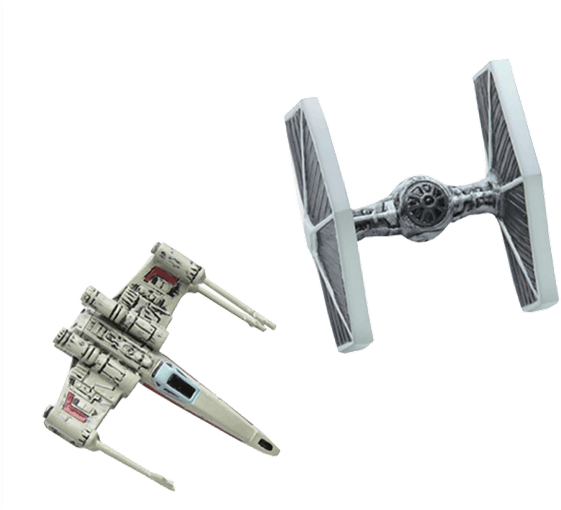 Star Wars Magnet Set - X-wing & Tie Fighter - By (600x600), Png Download