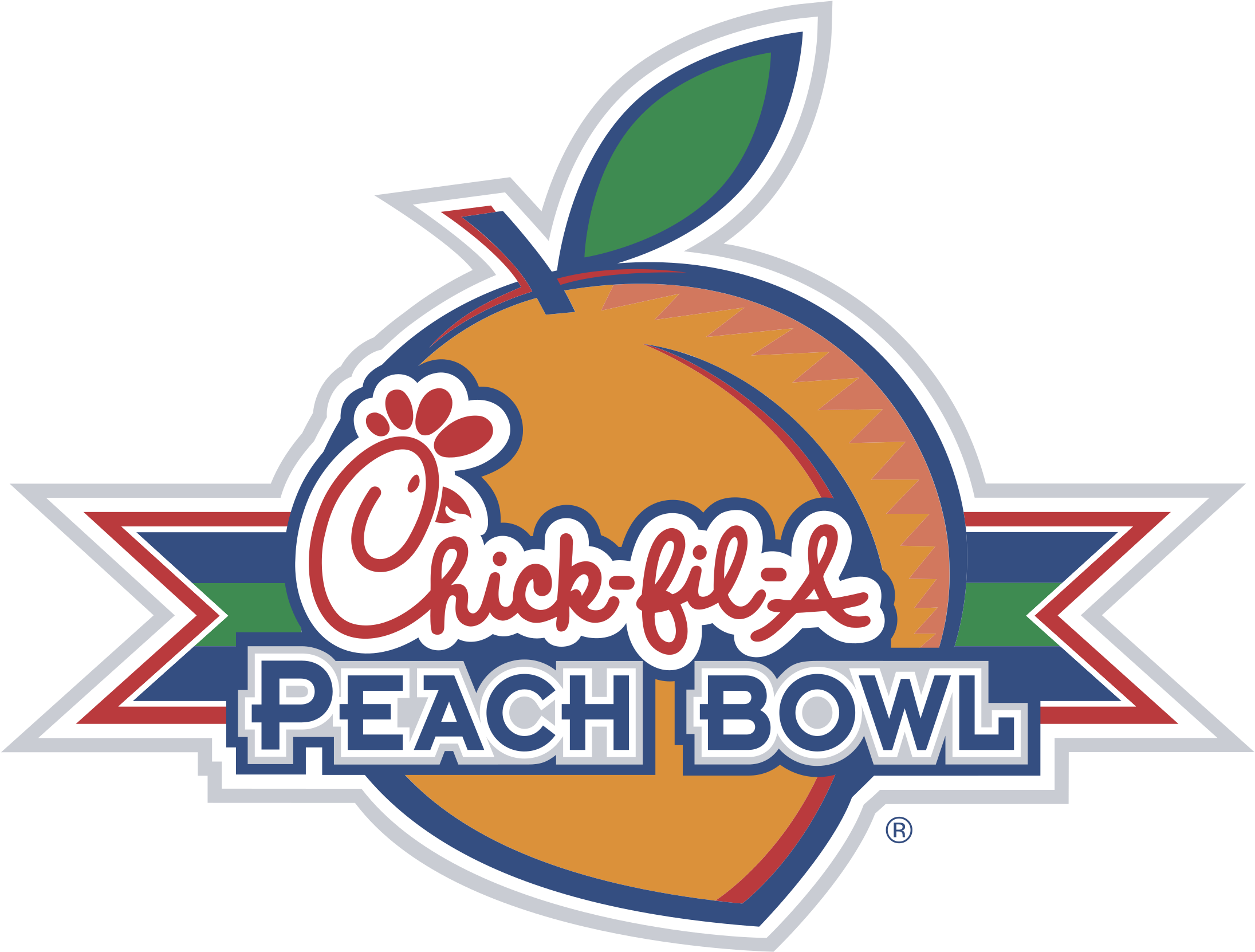 Chick Fil A Peach Bowl Logo Png Transparent - Peach Bowl (2400x2400), Png Download