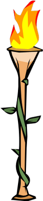 Bamboo Torch Clipart - Torch Clip Art (400x400), Png Download