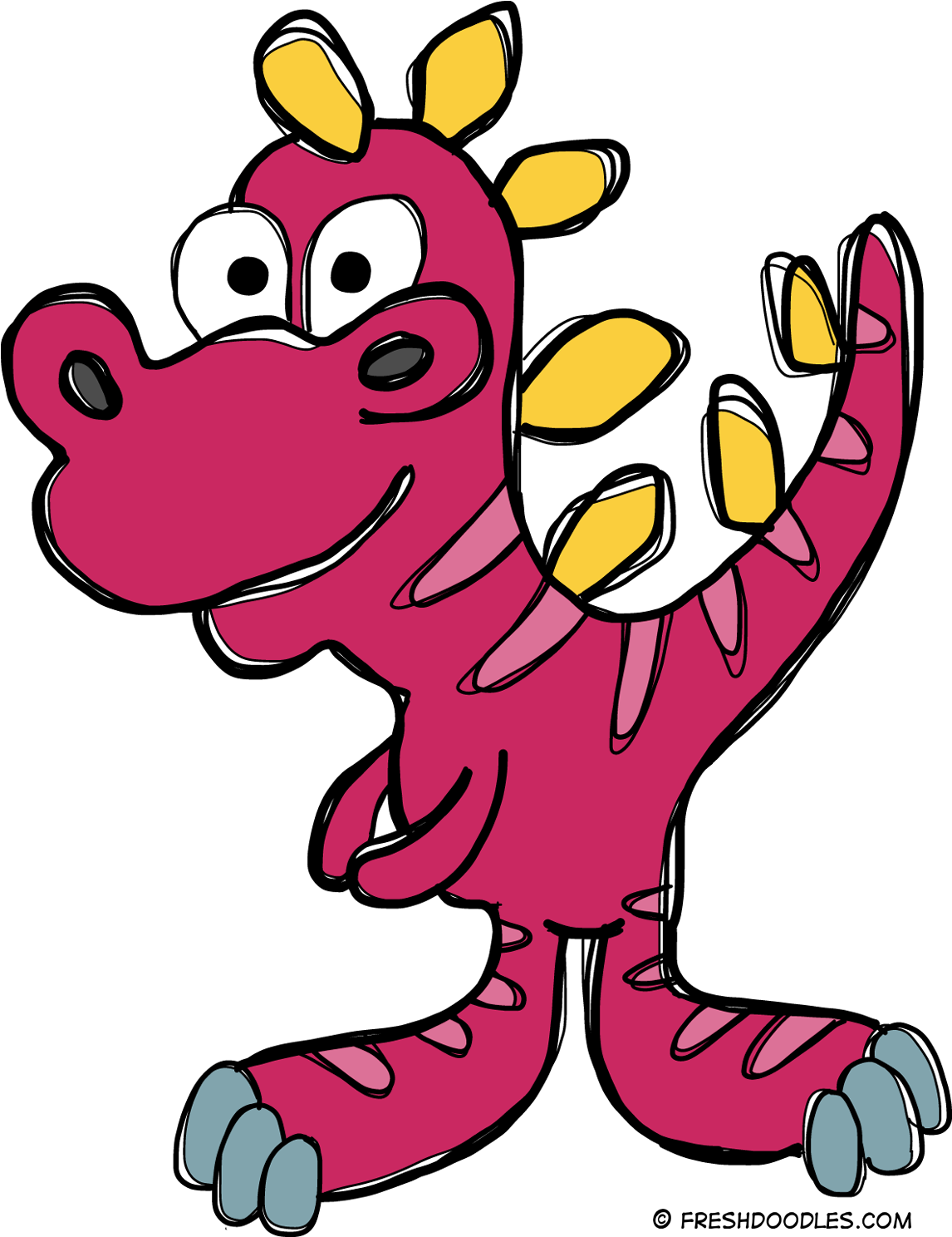 Fresh Doodles Free Printable Posters For Kids Dinosaur - Clip Art (1181x1534), Png Download