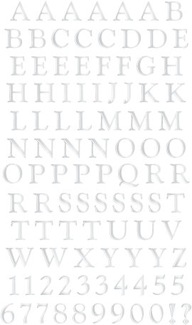 Classic Alphabet Silver, Reflections Stickers - Mrs Grossman Mg399-19713 Mrs. Grossmans Stickers-classic (288x472), Png Download