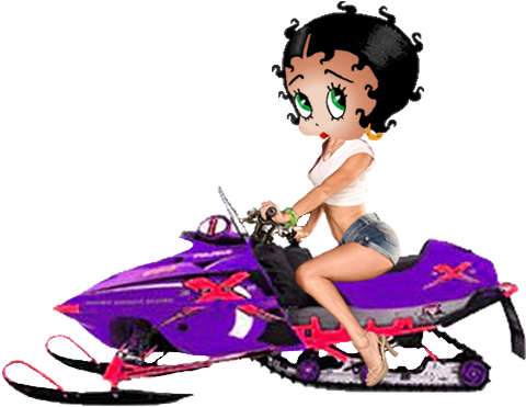 Betty Boop Snowmobile Photo Bettyboopsnowmobile - Betty Boop (500x425), Png Download