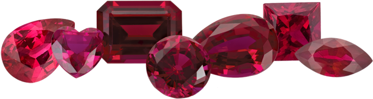 Famous Rubies Group Gemstones Shot - Discount Ruby Stone, Pear Shape, Grade Aa, 4.00 X 3.00 (796x231), Png Download