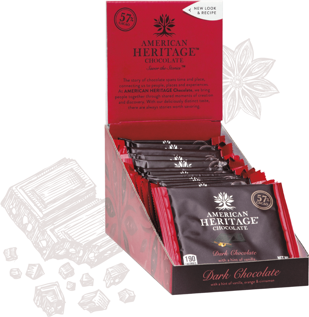 American Heritage Chocolate Tablet Bar - Illustration (1111x1152), Png Download