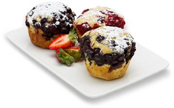 Muffins Cakes Breakfasts Pastry (543x278), Png Download