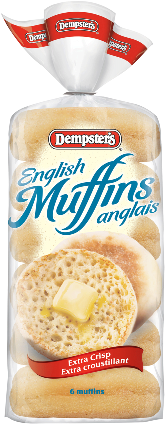 Dempster's® English Muffins Xtra Crispy - Dempster's Whole Wheat English Muffins (800x1520), Png Download