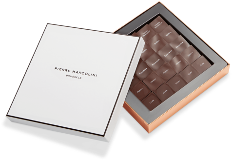 Coffret De 25 Saveurs Du Monde Pierre Marcolini - Brussels (626x391), Png Download