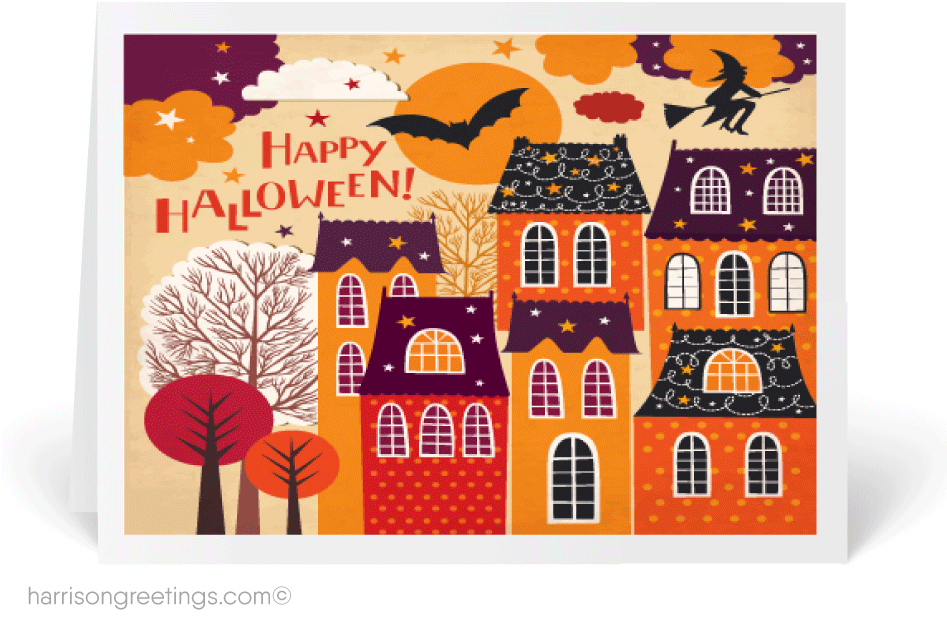 Happy Halloween Real Estate Card - Happy Halloween Real Estate (946x704), Png Download