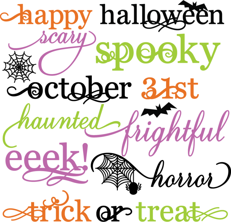 Halloween Words Set Svg Scrapbook Title Spiderweb Svg - Thing You Ll Ever Learn (800x769), Png Download