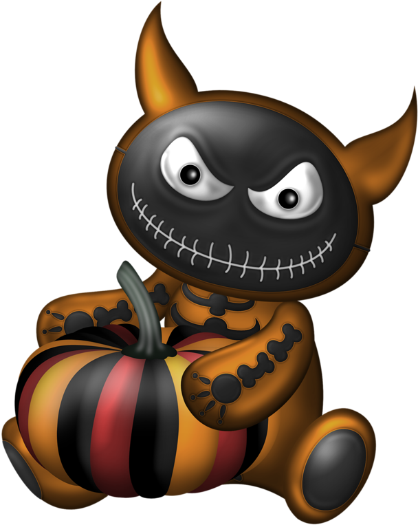 Halloween Monster - Personajes Animados De Halloween (656x800), Png Download