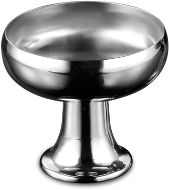 Stainless Steel Ice Cream Bowl - Copa De Acero Inoxidable (352x400), Png Download