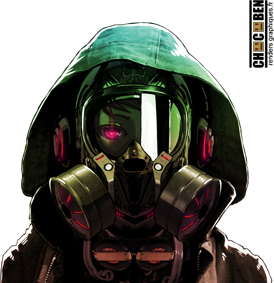 Http - //www - Renders-graphiques - Masque A Gaz - - Cool Anime Characters With Masks (1000x1000), Png Download