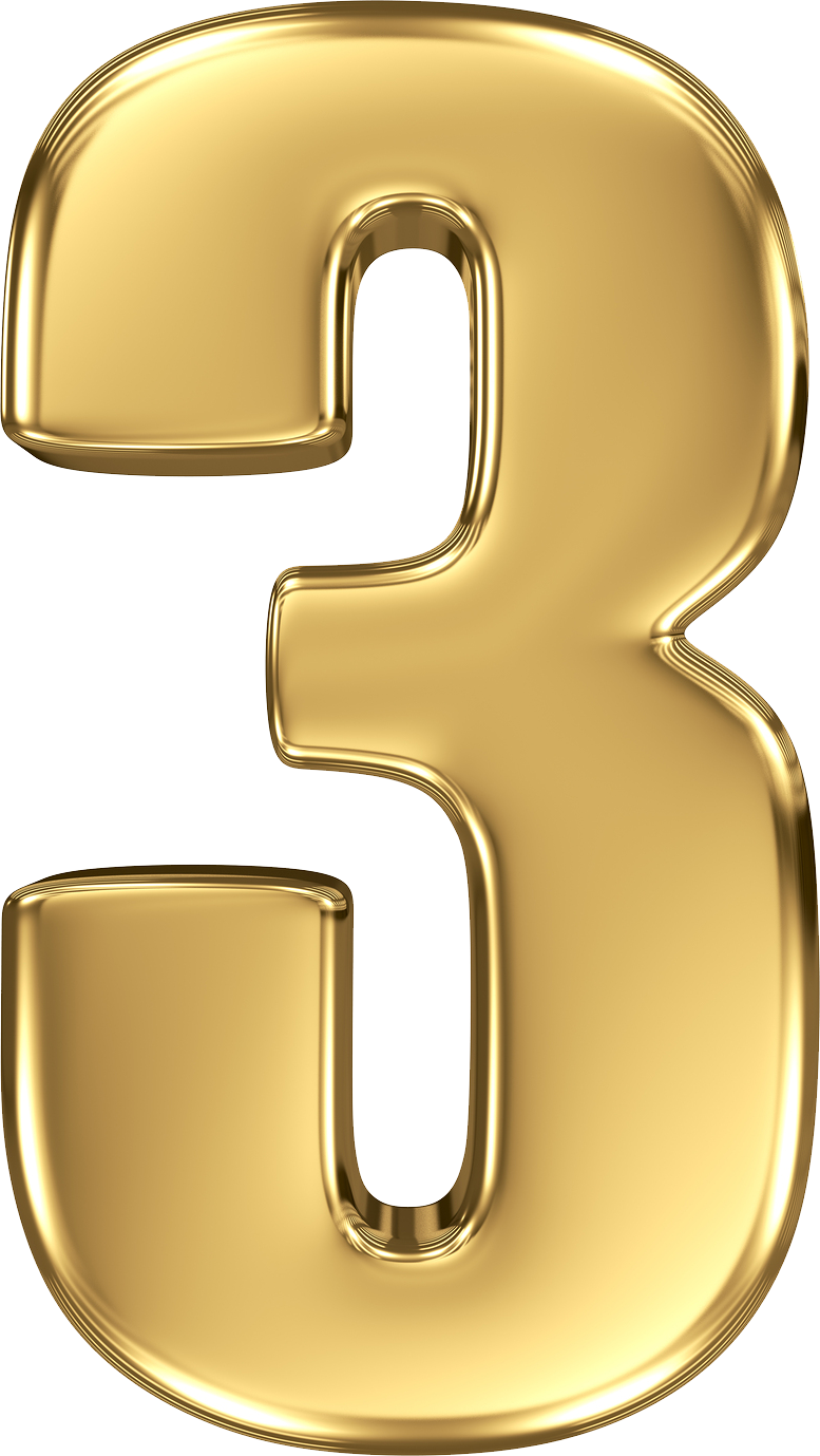 Number 3 Png - Transparent Background 3 Png (777x1379), Png Download