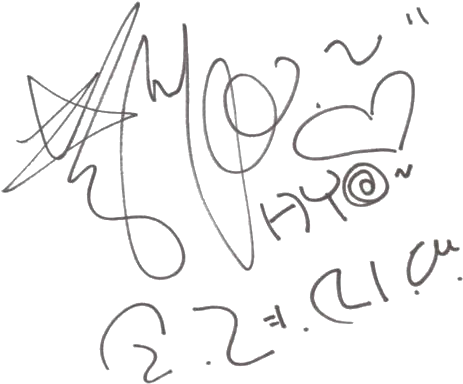 Snsd Taeyeon Autograph Png (500x389), Png Download