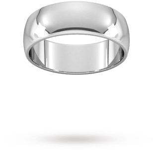 7mm D Shape Standard Wedding Ring In Sterling Silver - Dyrberg/kern (350x350), Png Download