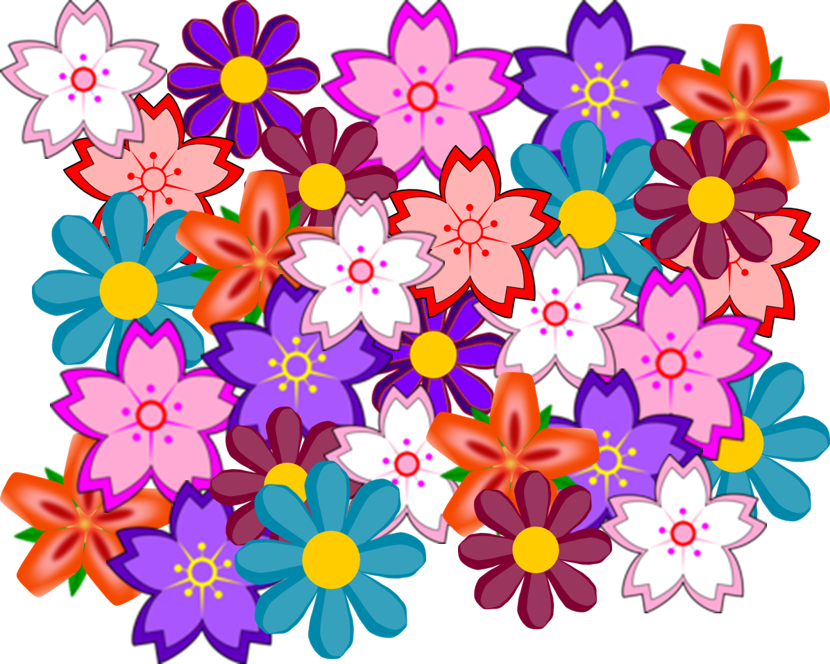 Flower Collage (1196x957), Png Download
