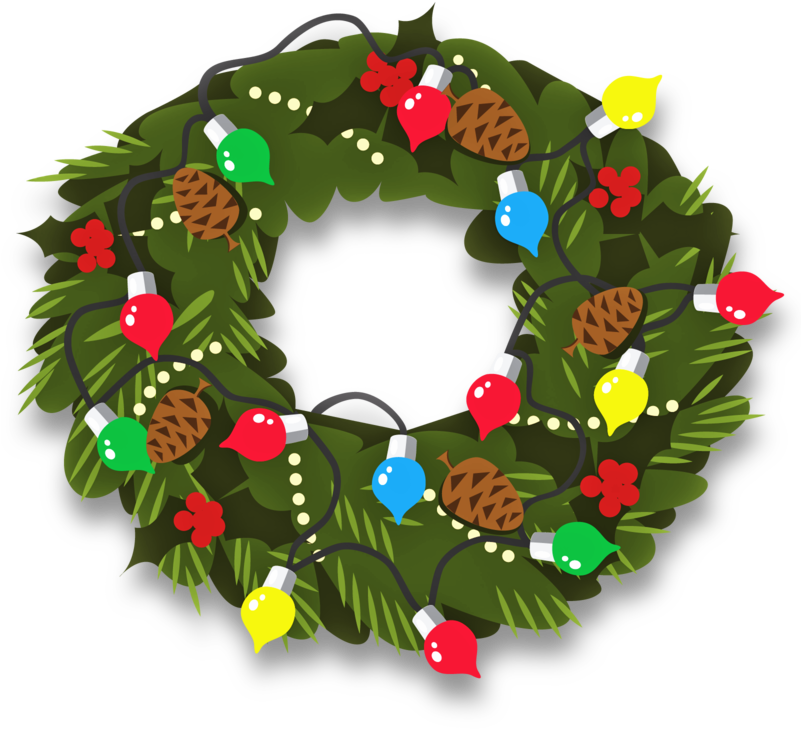 Christmas Wreath Decor 800 Clr 13527 - Christmas Day (800x800), Png Download