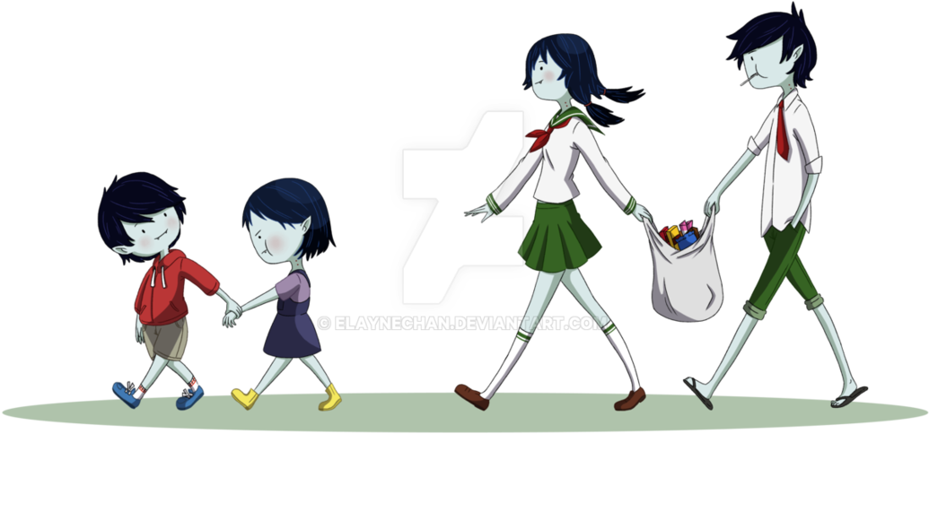 Childhood Friends By Elaynechan On Deviantart - Friends Childhood (1100x727), Png Download