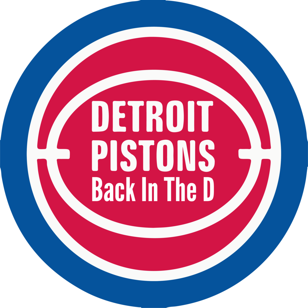Detroit Pistons Vintage Back In The D - Detroit Pistons Logo Vector (1024x1024), Png Download