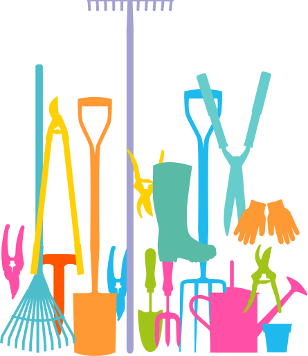 Gardening Tools - Garden (445x514), Png Download