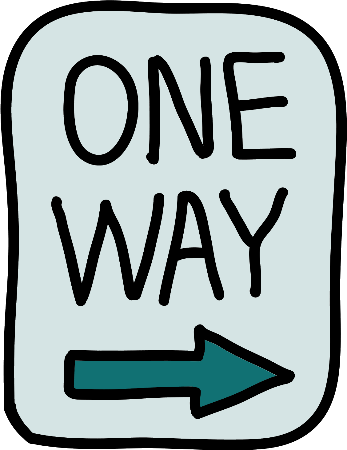 One Way Road Sign Icon (1600x1600), Png Download