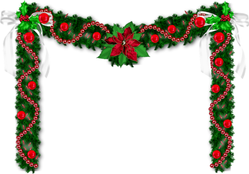 Garlandswag - Christmas Door Png (500x349), Png Download