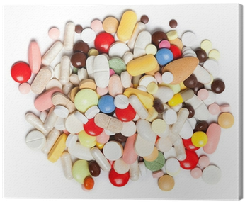 Colored Pills, Tablets And Capsules Canvas Print • - Tablet (400x400), Png Download