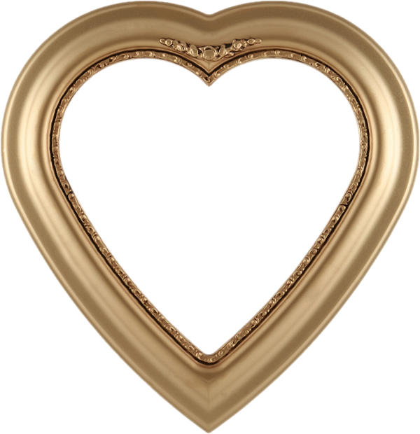 Coeur Doré, Tube - Heart Frame (600x620), Png Download