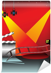 Colorful Stage Lights, Film Strip And Clapper Board - Film (400x400), Png Download