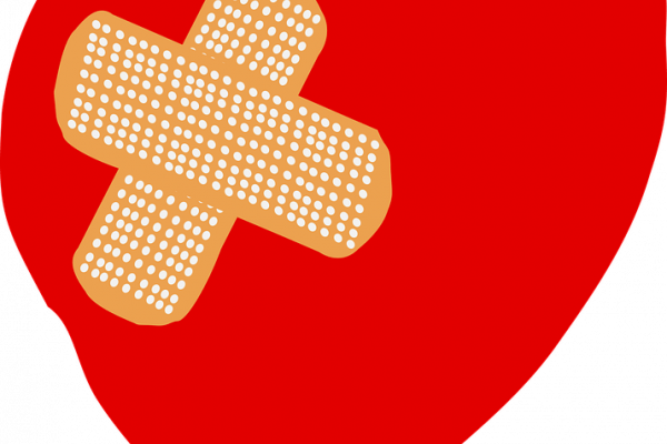 Heart Patch - Clip Art (600x400), Png Download
