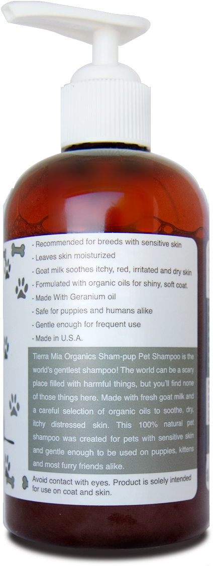Tierra Mia Organics Pet Shampoo Back Side - Pet (1200x1200), Png Download