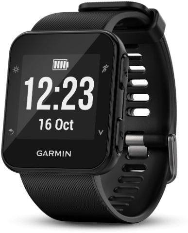 Garmin Running Watches Black Garmin Forerunner 35 Gps - Garmin Forerunner 35 Gps Watch - Black (395x500), Png Download