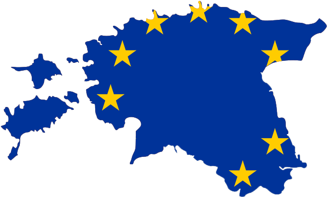 Flag-map Of Est Eu - Estonia Svg (680x416), Png Download